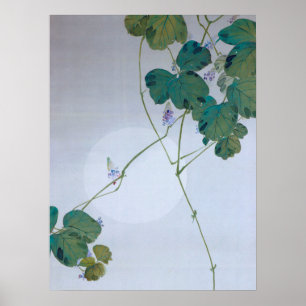Poster Lua cheia e Flor Kudzu, Watanabe Seitei