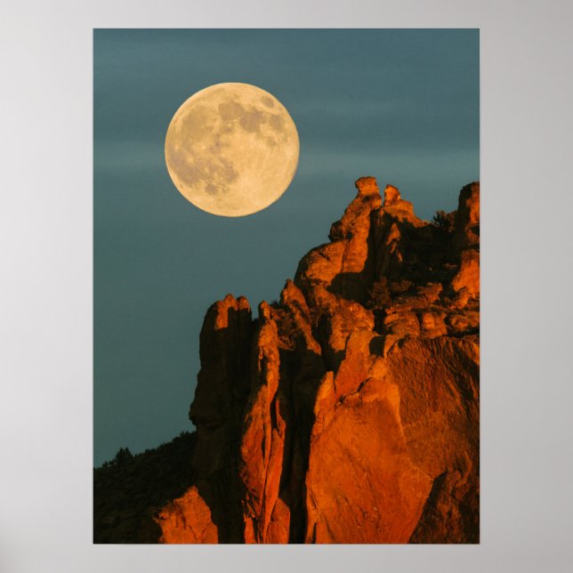 Poster Lua Cheia | Falésias de Basalto Smith Rock State P (Frente)
