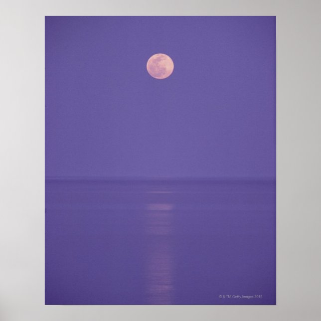 Póster Lua cheia rosa (Frente)
