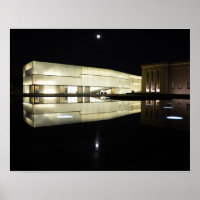 Lua cheia sobre o Museu de Arte de Nelson-Atkins