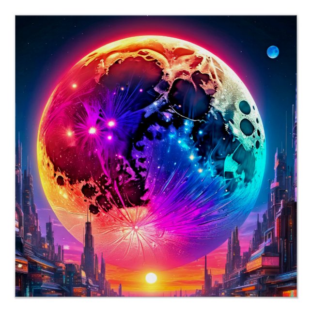 Póster Lua Cibernética (Frente)