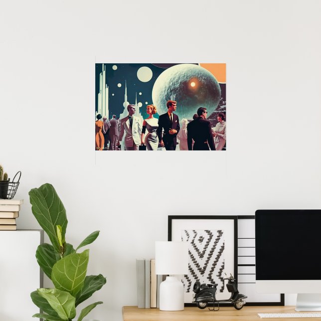 Poster Lua (Com O Logotipo Do Conselho De Desenho) (Escritório em casa)