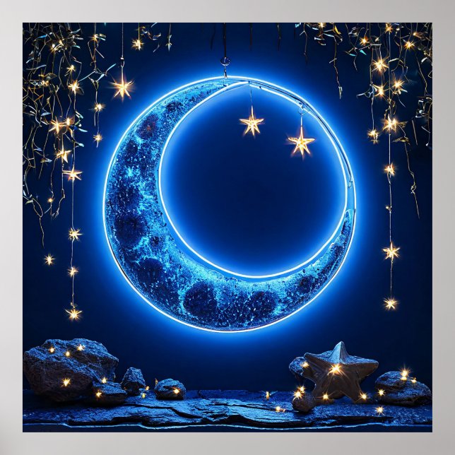 Poster Lua crescente em lua (Frente)