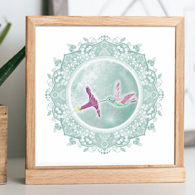 Poster Lua da Flor do cheio | Ilustração da Lua de Maio (Criador carregado)