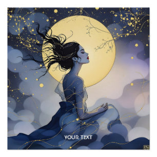Póster Lua das Mulheres Bonitas Fantasy