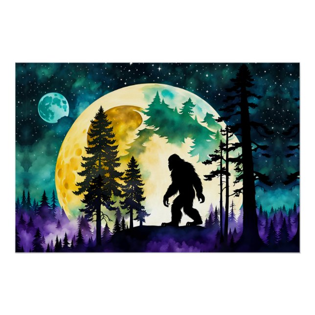 Póster Lua de Cheio Sasquatch (Frente)