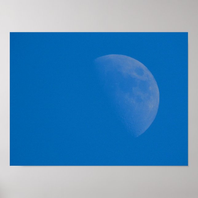 Poster Lua de inverno azul (Frente)