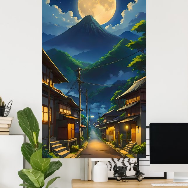 Poster Lua de Java (Escritório em casa)