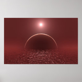 Poster Lua do Oceano Escarlate