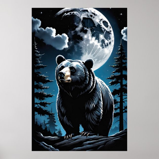 Poster Lua do Urso Negro (Frente)
