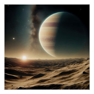 Póster Lua Dusty de um Gigante a Gás