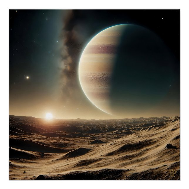 Póster Lua Dusty de um Gigante a Gás (Frente)