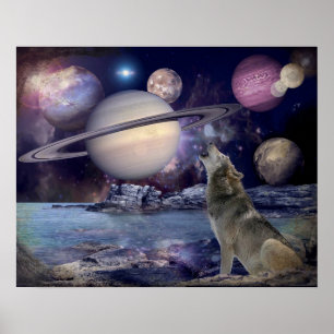 Póster Lua golpeada