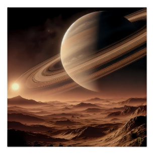 Póster Lua Rocky de um Gigante Anel