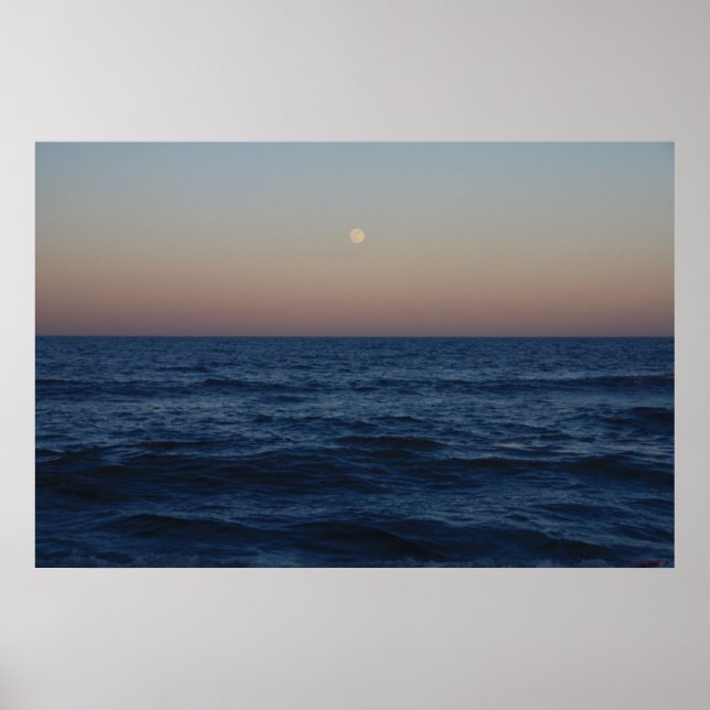 Póster Lua Sobe Sobre O Oceano #4686 (Frente)