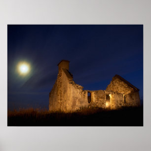 Poster Lua Sobre as Ruínas de Cabana   Condado de Galway,