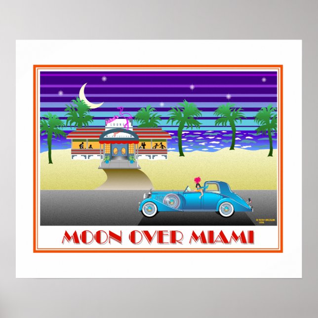Póster Lua Sobre Miami (Frente)