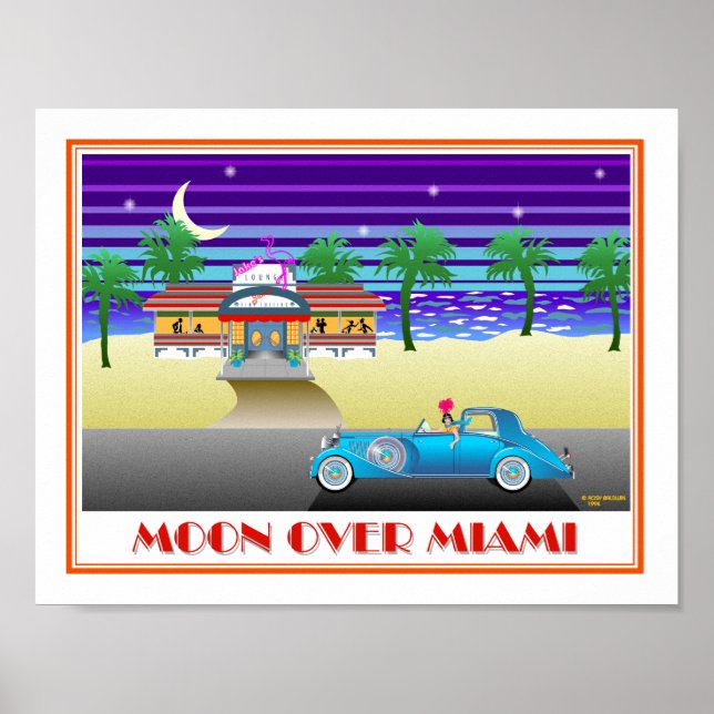 Póster Lua Sobre Miami (Frente)