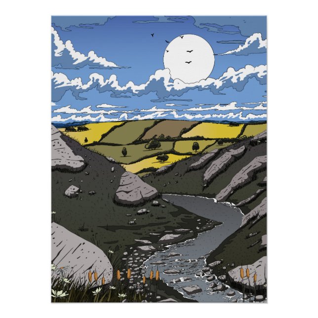 Póster Lua Sobre o Vale (Frente)