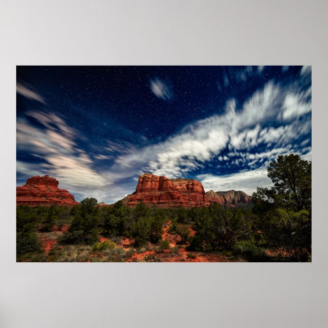 Poster Lua sobre Sedona, Arizona (Frente)