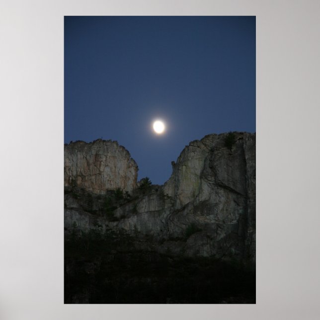 Póster Lua sobre Sêeca Rock, Virgínia Ocidental (Frente)
