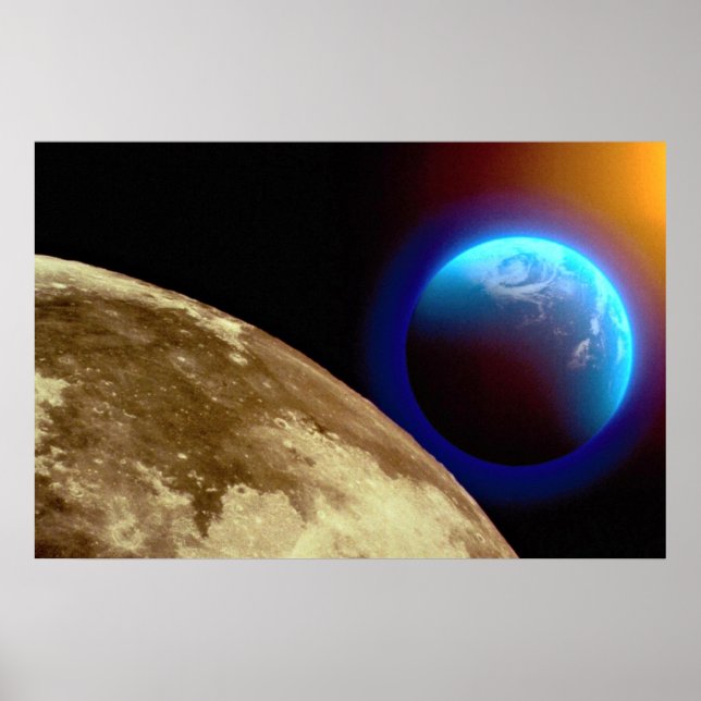 Poster Lua, Terra e Sol (Frente)