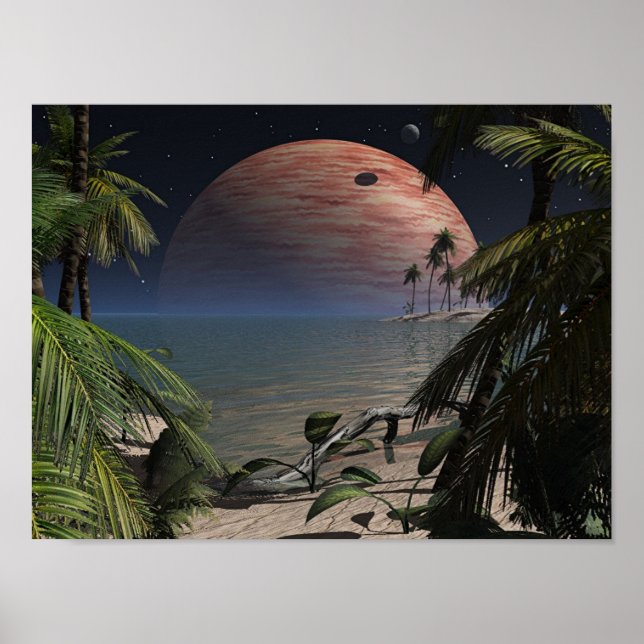 Poster Lua tropical (Frente)