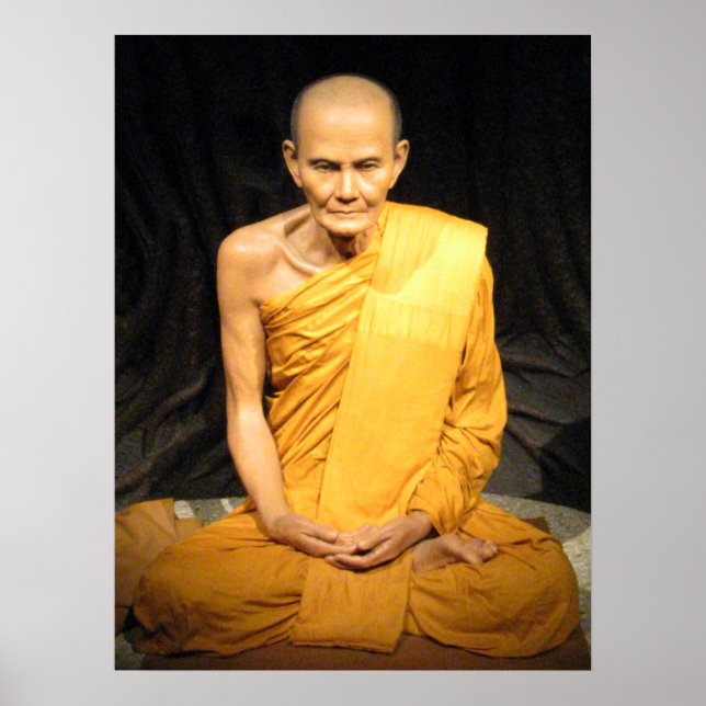 Póster Luang Poo Mun Bhuridatto ... Monk budista (Frente)