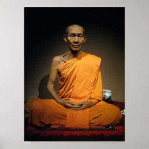 Poster Luang Por Kasem Khemako ... Monge Budista