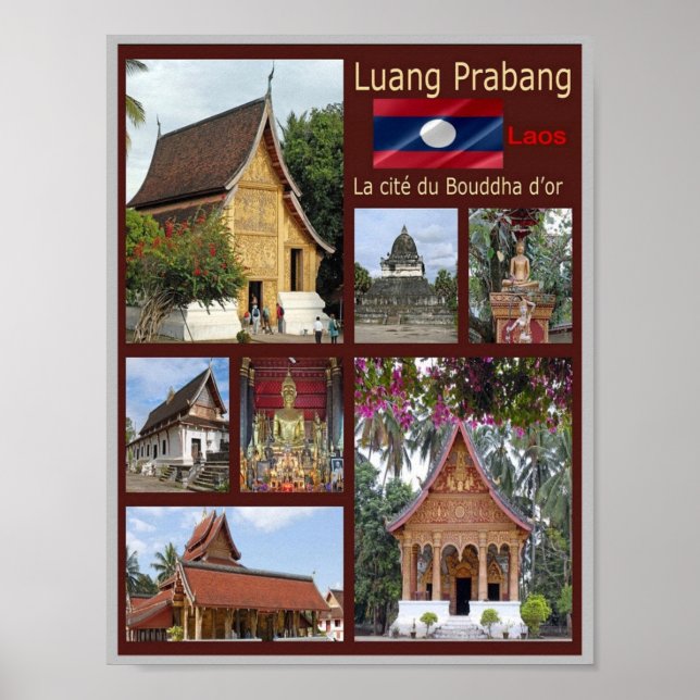 Poster Luang Prabang - Laos - Mosaico - (Frente)