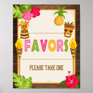 Poster Luau Favor - Sinal