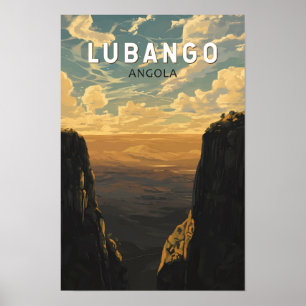 Poster Lubango Angola Viagem Arte Vintage