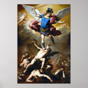 Poster Luca Giordano A Queda dos Anjos Rebeldes