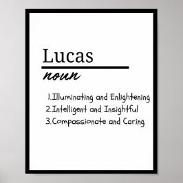 Poster Lucas, Menino Definição de Nome Personalizado