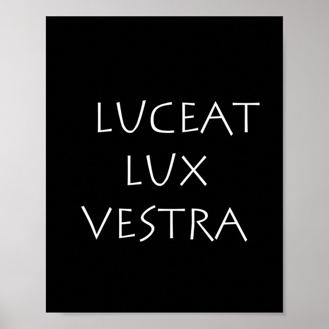 Poster Luceat lux vestra (Frente)