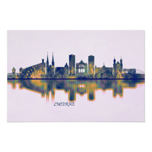 Póster Lucerne Skyline
