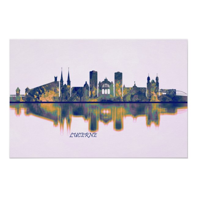 Póster Lucerne Skyline (Frente)