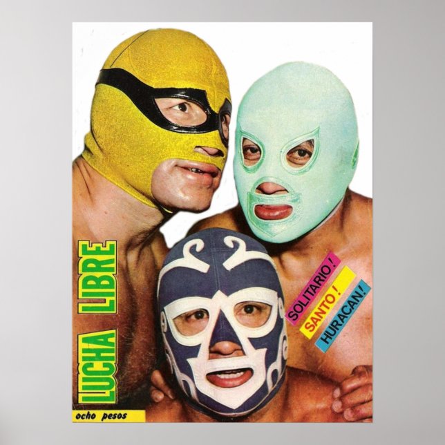 Poster Lucha Libre Trio (Frente)