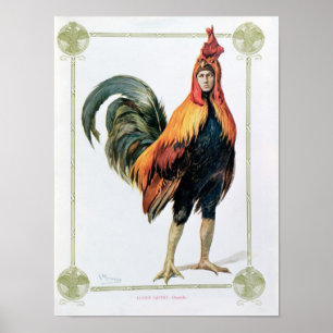 Póster Lucien Guitry 'em Chantecler