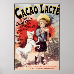 Póster Lucien Lefevre Cacao Lacte