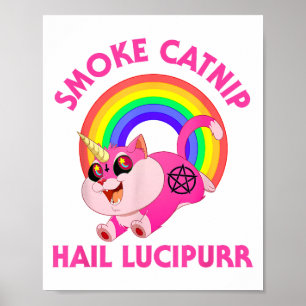 Poster Lúcipir de granizo de captura de fumaça, Satã engr