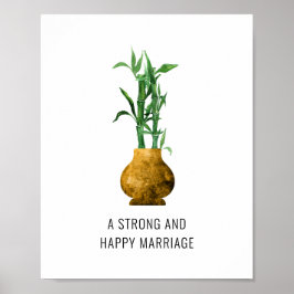 Poster Lucky Bamboo Forte e Feliz Casamento
