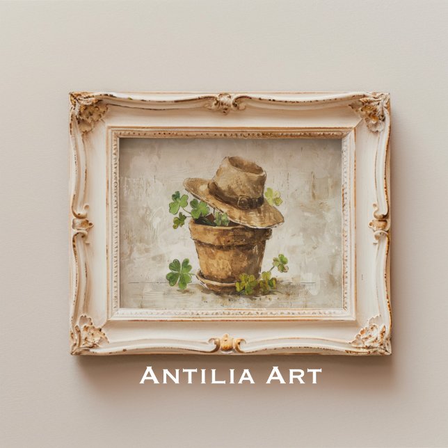 Poster Lucky Charm Ainda Vive Quatro Folhas De Folha E Sh (Criador carregado)