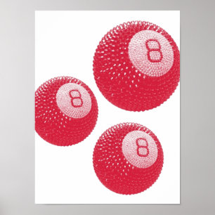 Poster Lucky Disco 8 Rosa, Bola de Disco Lucky, Arte Funk