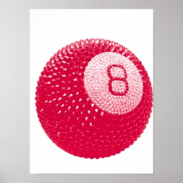 Poster Lucky Disco 8 Rosa, Lucky Disco Ball, Arte Funky (Frente)