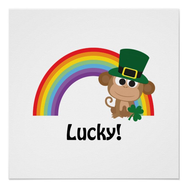 Póster Lucky Monkey Leprechaun (Frente)