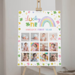 Poster Lucky One Rainbow Birthday - Sinal de Foto Milesto