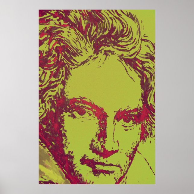 Póster Ludwig Van Beethoven Arte Digital (Frente)