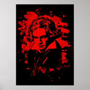 Poster Ludwig Van Beethoven custo (conversas)