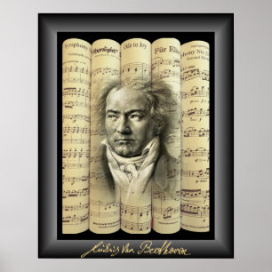 Poster Ludwig van Beethoven~Musical de Folha Clássica Ro